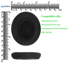 画像をギャラリービューアに読み込む, Geekria イヤーパッド Comfort 互換性 パッド ゼンハイザー Sennheiser Momentum On-Ear Momentum 2.0 On-Ear Momentum 2.0 On-Ear Wireless HD1 On-Ear ヘッドホンに対応 パッド イヤークッション / イヤーカップ (ベロア / ブラック)