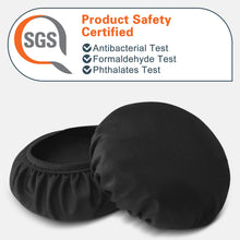 画像をギャラリービューアに読み込む, Geekria カバー 2 ペア 互換性 イヤーパッドカバー (SGS認証済) 劣化防止、防塵 ヘッドホン交換用 ストレッチニット 11-15CM ヘッドホン用 洗濯可 (Size L / ブラック)