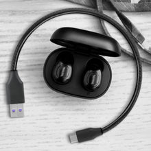 画像をギャラリービューアに読み込む, Geekria PUレザー 充電ケーブル 互換性 Type-C 充電コード USB to USB-C フィリップスPhilips TAT2205 TAT2235 TAT3215 TAJT60 T2236 T3217 T4506 に対応 (黒 / 30cm 2パック)