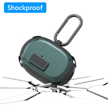 画像をギャラリービューアに読み込む, Geekria PC カバー グーグル / Google Pixel buds A と互換性のある True Wireless Earbuds 充電ケース カバー 充電ポートにアクセスするためのキーチェーン フック付き (黒緑)