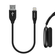 画像をギャラリービューアに読み込む, Geekria 充電ケーブル 互換性 USB 充電コード USB to Lightning アップル Apple AirPods Max, AirPods Pro, AirPods 2, AirPods, ビーツバイドクタードレ Beats Solo Pro, Powerbeats Pro, Powerbeats, BeatsX に対応 (黒/30cm)