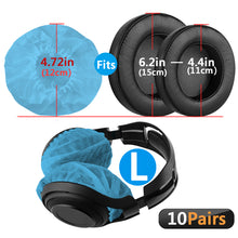 画像をギャラリービューアに読み込む, Geekria カバー 200個入(100ペア) ヘッドホンカバー 不織布 使い捨て イヤーパッドカバー ストレッチニット 大型オーバーイヤー ヘッドホン用 劣化防止、防塵 (大 / ブルー)