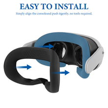 画像をギャラリービューアに読み込む, Geekria VRフェイスカバーとレンズカバー、Meta Quest 3対応、防汗シリコンフェイスパッドマスク&フェイスクッション、交換用アクセサリーキット、洗える遮光漏れ防止