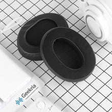 画像をギャラリービューアに読み込む, Geekria イヤーパッド Comfort 互換性 パッド オーディオテクニカ Audio-Technica ATH-M50X M50xBT2, M60X M50S M50cwh M45 M30X M20X ヘッドホンに対応 パッド イヤー / イヤーカップ ( ハイブリッドベロア / ブラック)