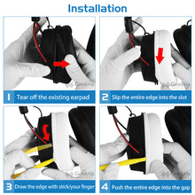 画像をギャラリービューアに読み込む, Geekria イヤーパッド QuickFit 互換性 パッド HyperX Cloud Alpha Gaming ヘッドホンに対応 パッド イヤー / イヤーカップ (プロテインレザー / ブラック)