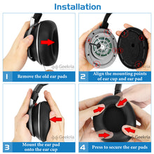 画像をギャラリービューアに読み込む, Geekria イヤーパッド Comfort 互換性 パッド Turtle Beach Stealth Pro ヘッドホンに対応 パッド イヤー / イヤーカップ ハイブリッドベロア (ブラック)