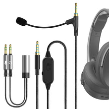 画像をギャラリービューアに読み込む, Geekria クリップマイク コンデンサーマイク ピンマイク ミニマイク クリップ式 スマホマイク ヘッドホンケーブル ゲームおよび会議用 スカルキャンディSkullcandy Hesh3 Hesh2 Riff2 ヘッドセットと互換性があり 3.5mm ブームマイク付き 交換コード 音量/ミュートコントロール(170 cm)