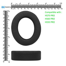 画像をギャラリービューアに読み込む, Geekria イヤーパッド Comfort 互換性 パッド コルセア Corsair HS70 PRO, HS60 PRO, HS50 PRO ヘッドホンに対応 パッド イヤー / イヤーカップ (メッシュファブリック / 黒)