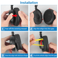 画像をギャラリービューアに読み込む, Geekria イヤーパッド QuickFit 互換性 パッド スティールシリーズ SteelSeries Arctis Nova Pro Wired ヘッドホンに対応 パッド イヤー / イヤーカップ (プロテインレザー /ブラック)