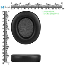 画像をギャラリービューアに読み込む, Geekria イヤーパッド QuickFit 互換性 パッド スティールシリーズ SteelSeries Arctis Nova Pro Wired ヘッドホンに対応 パッド イヤー / イヤーカップ (プロテインレザー /ブラック)
