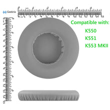 画像をギャラリービューアに読み込む, Geekria イヤーパッド QuickFit 互換性 パッド モンスター AKG K550, K551, K553 MKII ヘッドホンに対応 パッド イヤー / イヤーカップ ( プロテインレザー / グレー )