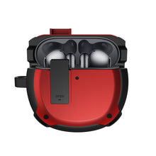 画像をギャラリービューアに読み込む, Geekria TPU カバー 互換性 カバー HUAWEI Freebuds 4E, Freebuds 4 対応 True Wireless Earbuds 充電ケース充電ケースカバー 外装カバー キーホルダーフック付き、充電ポートアクセス可能 (赤)