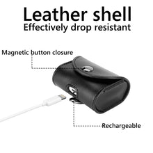 画像をギャラリービューアに読み込む, Geekria レザー カバー 互換性 カバーアップル Apple AirPods 4, AirPods Pro 2, AirPods Pro, AirPods 3, AirPods 2 対応 True Wireless Earbuds ケースカバー 外装カバー 充電ポートアクセス可能 (Black)