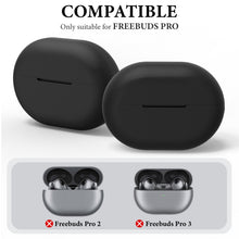 画像をギャラリービューアに読み込む, Geekria シリコン カバー 互換性 カバー HUAWEI Freebuds Pro 対応 True Wireless Earbuds 充電ケース充電ケースカバー 外装カバーフロントLED可視 、充電ポートアクセス可能 (Black)