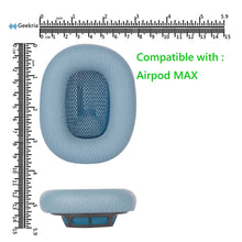 画像をギャラリービューアに読み込む, Geekria QuickFit イヤーパッド 互換性 パッド アップル Apple Airpod MAX ヘッドホンに対応 イヤパッド/イヤークッション/イヤーカップ ( プロテインレザー / 青 )