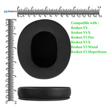 画像をギャラリービューアに読み込む, Geekria イヤーパッド Sport 互換性 パッド レイザー Razer Kraken V4, Kraken V4 X, Kraken V3 Pro, Kraken V3 X, V3 Wired, Kraken V3 HyperSense ヘッドホンに対応 パッド イヤー / イヤーカップ 冷却ジェル (ブラック)