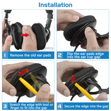 画像をギャラリービューアに読み込む, Geekria QuickFit イヤーパッド 互換性 パッド ソニー SONY MDR-7506, MDR-V6, MDR-CD900ST ヘッドホンに対応 イヤパッド/イヤークッション/イヤーカップ ( プロテインレザー / 褐色 )
