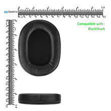 画像をギャラリービューアに読み込む, Geekria イヤーパッド QuickFit 互換性 パッド レイザー Razer BlackShark Stereo ヘッドホンに対応 パッド イヤー / イヤーカップ (プロテインレザー / ブラック)