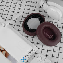 画像をギャラリービューアに読み込む, Geekria イヤーパッド QuickFit 互換性 パッド ジェイビーエル JBL LIVE 500BT ヘッドホンに対応 パッド イヤー / イヤーカップ (プロテインレザー / 赤)