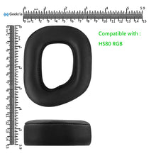 画像をギャラリービューアに読み込む, Geekria イヤーパッド Comfort 互換性 パッド コルセア Corsair HS80 RGB Wireless ヘッドホンに対応 パッド イヤー / イヤーカップ (プロテインレザー 黒)