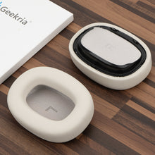 画像をギャラリービューアに読み込む, Geekria イヤーパッド 互換性 パッドグアンドオルフセン Bowers & Wilkins PX7 S3ヘッドホンに対応 パッド イヤー / イヤーカップ プロテインレザー (キャンバスホワイト)