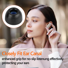 画像をギャラリービューアに読み込む, Geekria 3ペア スタンダード イヤーピース 記憶フォム 低反発 交換用 高遮音 脱落防止 ( M サイズ / 短い )
