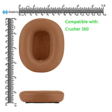 画像をギャラリービューアに読み込む, Geekria イヤーパッド QuickFit 互換性 パッド スカルキャンディ Skullcandy Crusher 360 ヘッドホンに対応 パッド イヤー / イヤーカップ (プロテインレザー / ブラウン)