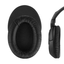 画像をギャラリービューアに読み込む, Geekria イヤーパッド QuickFit 互換性 パッド ゼンハイザー Sennheiser HD180, HD201, HD449 ヘッドホンに対応 パッド イヤー / イヤーカップ ( レザーレット / ブラック )
