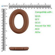 画像をギャラリービューアに読み込む, Geekria QuickFit イヤーパッド 互換性 パッド ボーズ Bose QuietComfort QC2, QC15, Around-Ear AE2, AE2i, AE2w ヘッドホンに対応 イヤパッド/イヤークッション/イヤーカップ ( プロテインレザー / 褐色 )