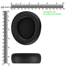 画像をギャラリービューアに読み込む, Geekria イヤーパッド QuickFit 互換性 パッド スティールシリーズ SteelSeries Arctis Nova Pro Wireless ヘッドホンに対応 パッド イヤー / イヤーカップ (プロテインレザー /黒)