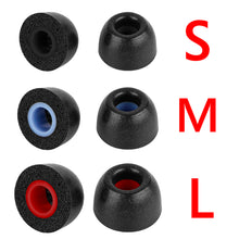 画像をギャラリービューアに読み込む, Geekria 3ペア スタンダード イヤーピース 記憶フォム 低反発 交換用 高遮音 脱落防止 ( S/M/L サイズ / 短い )