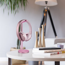 画像をギャラリービューアに読み込む, Geekria ヘッドホンスタンド アルミニウム合金 オーバーイヤー ヘッドホン、ゲームヘッドセット用の ホルダー, デスクディスプレイハンガー 頑丈なヘビーベース ーQC35II, QC35, NC700, WH-1000XM4, WH-1000XM3, ATH -M50Xヘッドセット用と互換性 (Rose Gold)