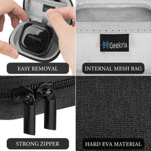 画像をギャラリービューアに読み込む, Geekria シールド イヤフォン ケースサムスン SAMSUNG Galaxy Buds3 Pro 完全ワイヤレス イヤフォンと互換性あり、交換用ハードシェル トラベル キャリング バッグ カラビナ クリップ付き (濃い灰色)