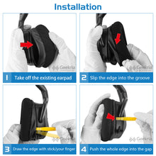 画像をギャラリービューアに読み込む, Geekria イヤーパッド Comfort 互換性 パッド コルセア Corsair VOID PRO, Void , Void Pro RGB, Void Pro RGB SE, Void Elite, Void Elite RGB ヘッドホンに対応 パッド イヤー / イヤーカップ (メッシュファブリック / ブラック)