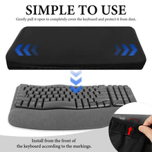 画像をギャラリービューアに読み込む, Geekria キーボード ダスト カバー、人間工学に基づいたキーボード カバー、防塵・防水、ロジクール Logicool Wave Keys ワイヤレス 人間工学に基づいたキーボードと互換性あり