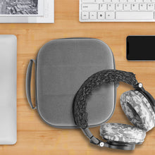 画像をギャラリービューアに読み込む, Geekria Shield ヘッドホンケースオーディオテクニカ Audio-Technica AG1X、AD2000X、R70X対応、ケーブル収納付き交換用ハードシェルトラベルキャリングバッグ(マイクロファイバーグレー)