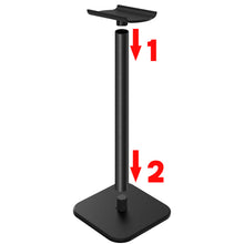 画像をギャラリービューアに読み込む, Geekria ヘッドホンスタンド アルミニウム合金 オーバーイヤー ヘッドホン、ゲームヘッドセット用の ホルダー, デスクディスプレイハンガー 頑丈なヘビーベース ボーズ Bose QC35II Gaming, QC35II, ソニー Sony WH-1000XM4, WH-1000XM3 と互換性 (黒)