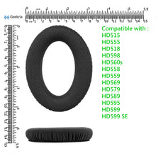 画像をギャラリービューアに読み込む, Geekria イヤーパッド Comfort 互換性 パッド ゼンハイザー Sennheiser HD598, HD598SE, HD598CS, HD598SR, HD595, HD599, HD599 SE ヘッドホンに対応 パッド イヤー / イヤーカップ ( メッシュファブリック / ブラック)
