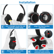 画像をギャラリービューアに読み込む, Geekria イヤーパッド Comfort 互換性 パッド ソニー S0NY Play/Station 5 PULSE 3D PS5 Wireless ヘッドホンに対応 パッド イヤー / イヤーカップ メッシュファブリック (ブラック)