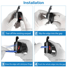 画像をギャラリービューアに読み込む, Geekria イヤーパッド QuickFit 互換性 パッド アーカーゲー / AKG K450, K480, Q460, K430, K420 ヘッドホンに対応 パッド イヤー / イヤーカップ ( プロテインレザー / ブラック )