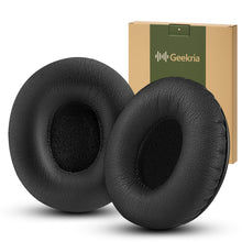 画像をギャラリービューアに読み込む, Geekria イヤーパッド QuickFit 互換性 パッド ビーツバイドクタードレ Beats SoloHD On-Ear ヘッドホンに対応 パッド イヤー / イヤーカップ ( プロテインレザー / ブラック)