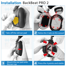 画像をギャラリービューアに読み込む, Geekria イヤーパッド QuickFit 互換性 パッド プラントロニクス Plantronics BackBeat PRO 2, BackBeat PRO 2 Special Edition, Voyager 8200 UC ヘッドホンに対応 パッド イヤー / イヤーカップ (プロテインレザー / 白い / 赤)