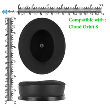 画像をギャラリービューアに読み込む, Geekria イヤーパッド Sport 互換性 パッド HyperX Cloud Orbit S ヘッドホンに対応 パッド イヤー / イヤーカップ 冷却ジェル (黒)