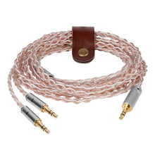 画像をギャラリービューアに読み込む, Geekria Apollo 銅シルバー編組アップグレードオーディオケーブル、HIFIMAN SUSVARA UNVEILED SUNDARA Ananda Arya HE4XX 対応、3.5mm (1/8'') からデュアル 3.5mm オス交換用ヘッドホンコード (8.2 フィート / 2.5m)