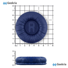 画像をギャラリービューアに読み込む, Geekria イヤーパッド QuickFit 互換性 パッド ジェイビーエル JBL JR300, JR300BT, T450BT, T500BT, Tune 500, Tune 500BT, Tune 510BT, Tune 520 ヘッドホンに対応 パッド イヤー / イヤーカップ (レザーレット / 青)
