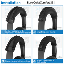 画像をギャラリービューアに読み込む, Geekria カバー 互換性 伸縮素材 ヘッドバンドカバー ボーズ Bose QC45 QuietComfort 35 II, QC35, QuietComfort 25, QC25 ヘッドホンに 対応 簡単に装着 工具不要