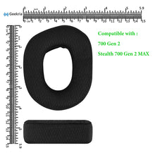 画像をギャラリービューアに読み込む, Geekria イヤーパッド Comfort 互換性 パッド Turtle Beach Stealth 700 Gen 2 Stealth 700 Gen 2 MAX ヘッドホンに対応 パッド イヤー / イヤーカップ (メッシュファブリック / 黒)