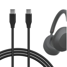 画像をギャラリービューアに読み込む, Geekria 充電ケーブル 互換性 Type-C 充電コード USB-C to USB-C ソニー Sony WH-1000XM5 WH-1000XM4 WH-ULT900N WH-XB920N WH-XB910N CH720N に対応 (黒/120cm)