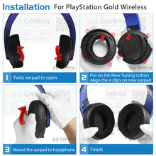 画像をギャラリービューアに読み込む, Geekria イヤーパッド Comfort 互換性 パッド ソニー Sony PlayStation Gold Wireless Stereo, CECHYA-0083 ヘッドホンに対応 パッド イヤー / イヤーカップ (ハイブリッドベロア / ブラック)