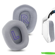 画像をギャラリービューアに読み込む, Geekria イヤーパッド Comfort 互換性 パッド ロジクール Logitech G733, G535, G335 ヘッドホンに対応 イヤパッド/イヤークッション/イヤーカップ (メッシュファブリック / グレー)